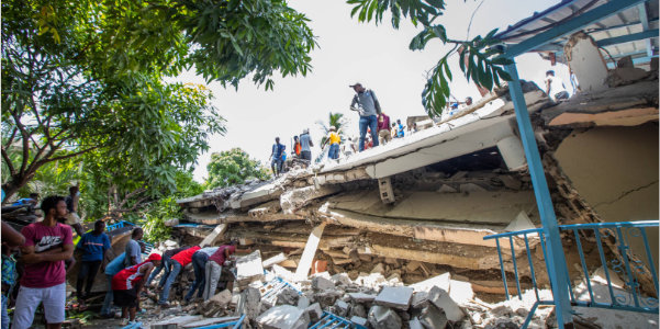 Earthquake damage in Haiti. Courtesy World Vision.